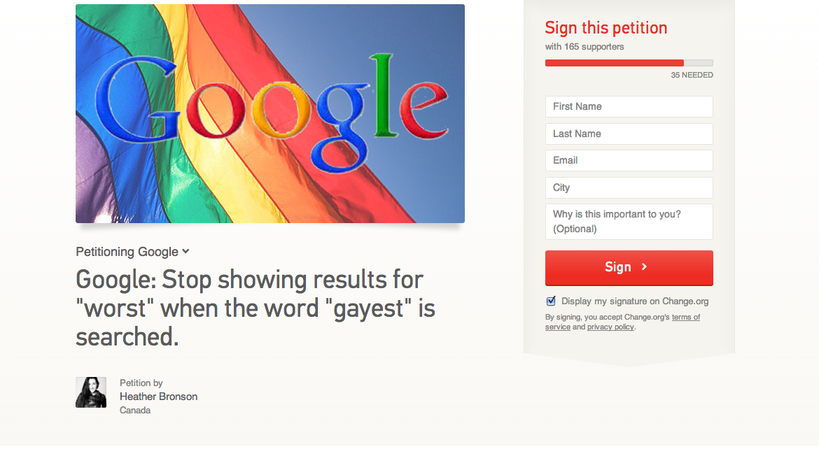 Google,  Bögig, Sämst,  Sökmotor,  Synonymer,  Gayest,  Algoritm